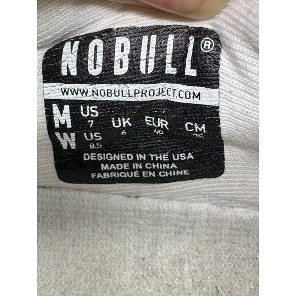 NOBULL Shoes Womens Size 8.5 Men 7 Diamond Mesh Knit Runner Crossfit White - Picture 6 of 7